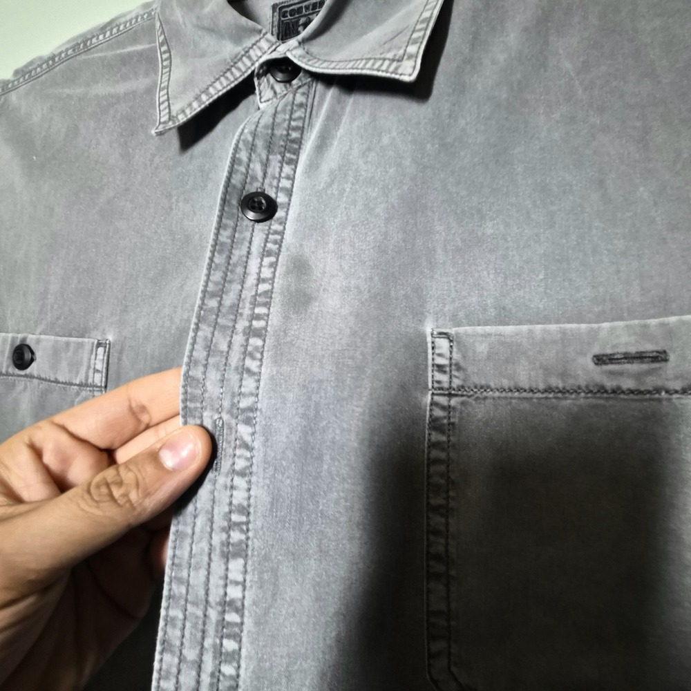 One Star Converse Button Down Chambrey Gray 2XL - Picture 3 of 13
